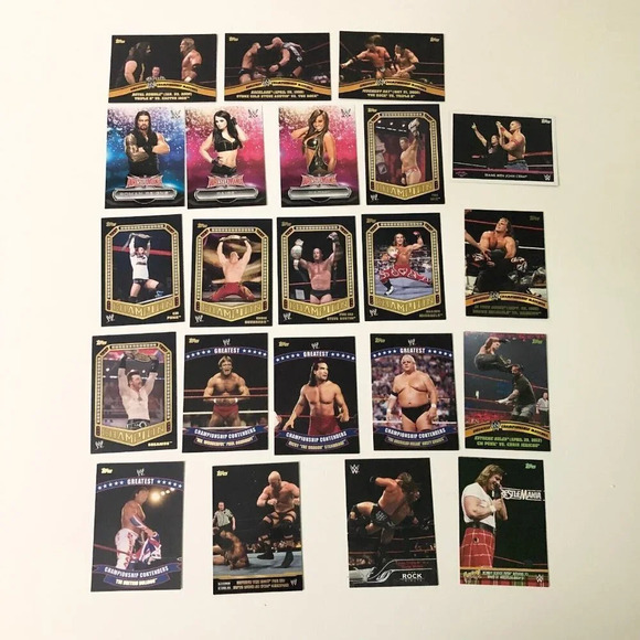 2014 WWE  Topps Lot of 22 Wrestling Cards Championship Contenders Wrestlemania - Picture 1 of 16